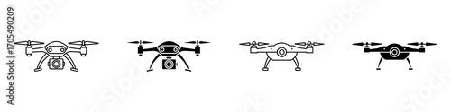 Drone icons vectors for apps and web.