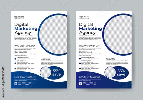 Corporate creative colorful business flyer template business proposal, promotion, advertise, publication, cover .