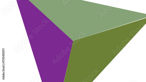 Abstract Triangular Geometric Shape in Purple Green and Sage Tones Modern Minimalist Design Element