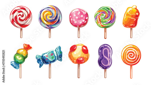 Vibrant and Fun Colorful Candy and Sweets Set for Sweet Tooth Delight