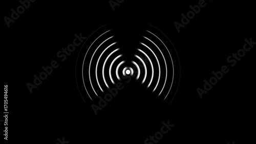 Wallpaper Mural Abstract Radio wave WI-FI signal frequency icon loop animation on a white background. 4k motion graphics animation. Torontodigital.ca