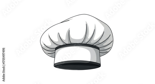 White Chef Hat Illustration.