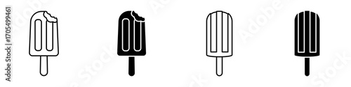 Popsicle icon vectors for apps and web.