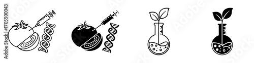 GMO icon vectors for apps and web.