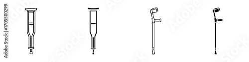 Crutch icon vectors for apps and web.