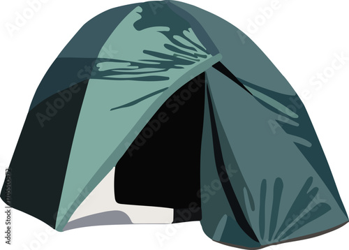 Vector isolated illustration of a tourist tent.