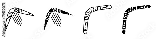 Boomerang icon vectors for apps and web.
