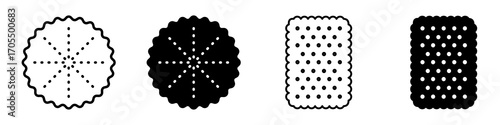 Biscuit icon vectors for apps and web.