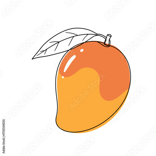 Juicy Mango Illustration Fresh Fruit Design for Tropical Branding