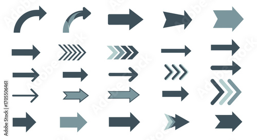 set vector icon arrow graphic illustration editable
