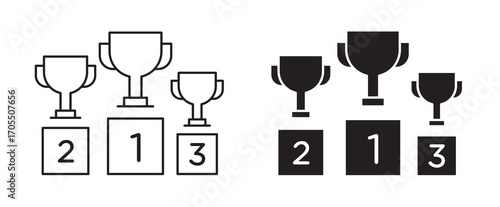 Trophy cup Icon vector for apps and web