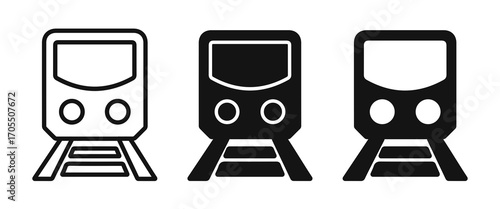train icon vectors for apps and web.