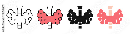 thyroid icon vectors for apps and web.
