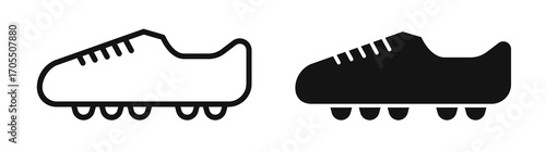 soccer boot icon vectors for apps and web.