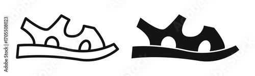 sandals icon vectors for apps and web.