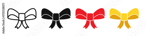 Ribbon bow Icon vector for apps and web