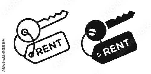 rent key icon vectors for apps and web.
