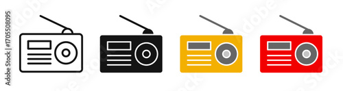Radio Icon vector for apps and web