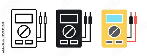 multimeter icon vectors for apps and web.