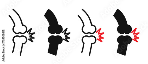 joint pain icon vectors for apps and web.