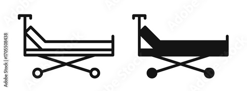 Hospital bed Icon vector for apps and web