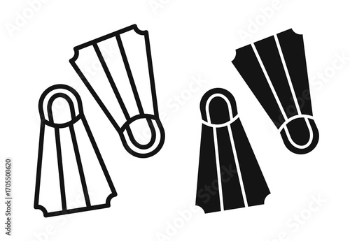 flippers vector icon vectors for apps and web.