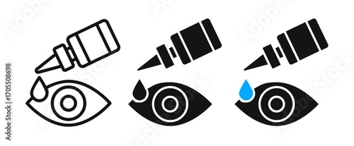Eye drop Icon vector for apps and web