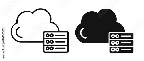 Dedicated server Icon vector for apps and web