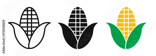 corn icon vectors for apps and web.