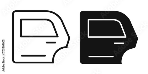 Car Door Icon vector for apps and web