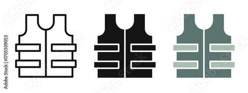 Bulletproof vest Icon vector for apps and web