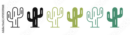 Cactus Icon vector for apps and web