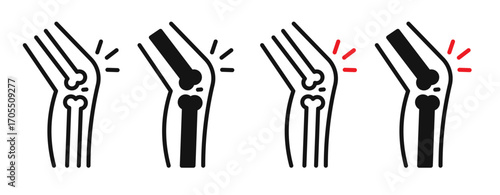 arthritis pain icon vectors for apps and web.