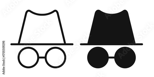 Anonymous Icon vector for apps and web