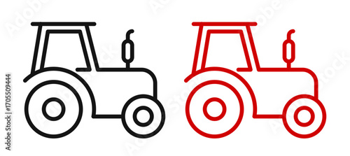 Tractor icon vectors for apps and web.