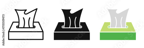 Tissue box Icon vector for apps and web