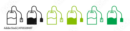 Tea bag Icon vector for apps and web