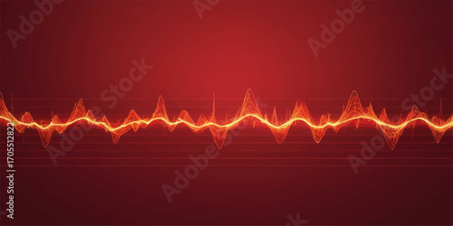 Red heartbeat pulse line on a medical monitor screen