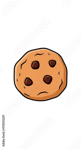 Delicious Chocolate Chip Cookie Illustration 1.