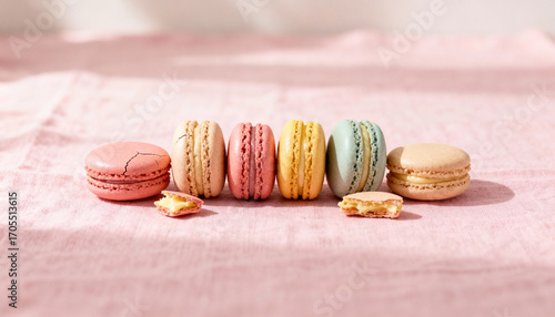 colorful macaroon cookies