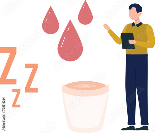Pharmacist takes blood sample to test