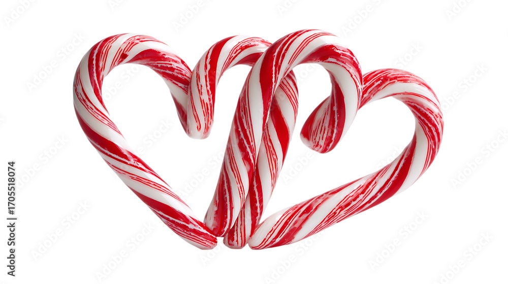 Fototapeta premium christmas candy canes isolated on white background