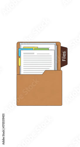 Document folder with files and papers inside.