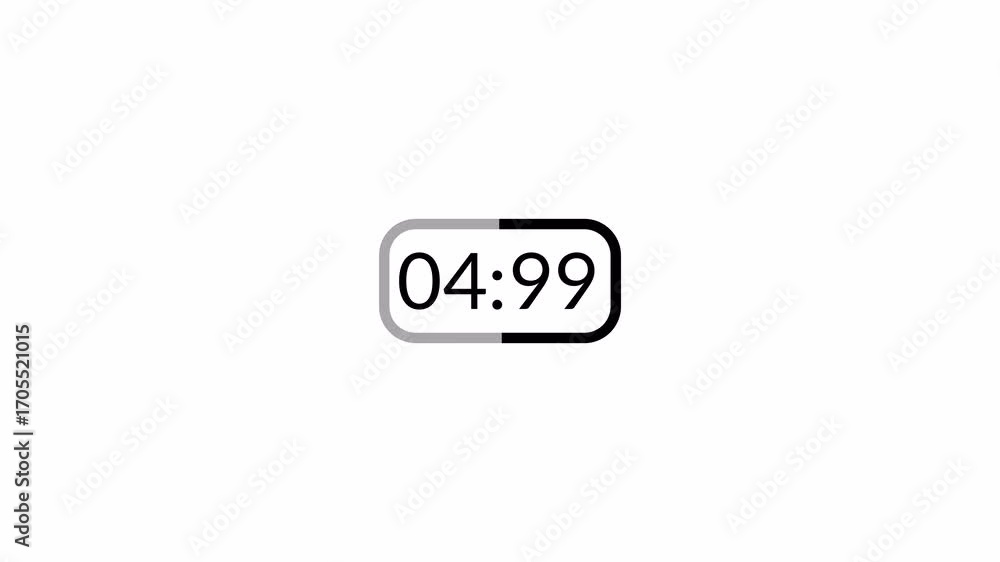 Ten seconds countdown timer animation from 10 to 0 second on transparent background , 10 second countdown timer from 10 to 0 in 4k with alpha channel.