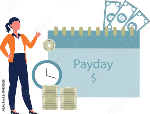 Girl introducing pay day