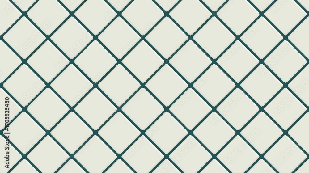 Fototapeta premium Generative AI, Single-cell grid accent on white field