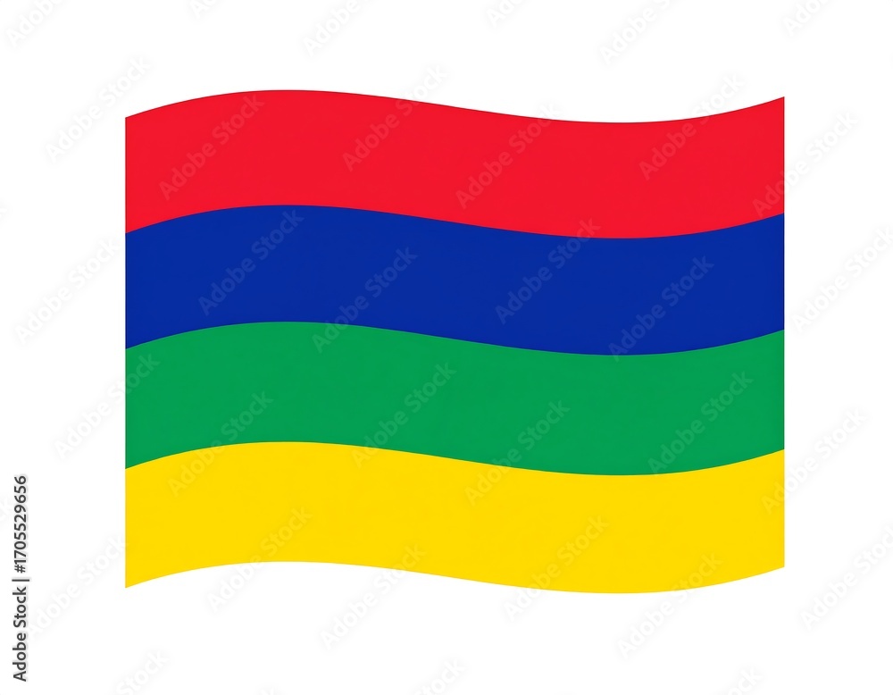 Obraz premium National flag waving, horizontal stripes of color