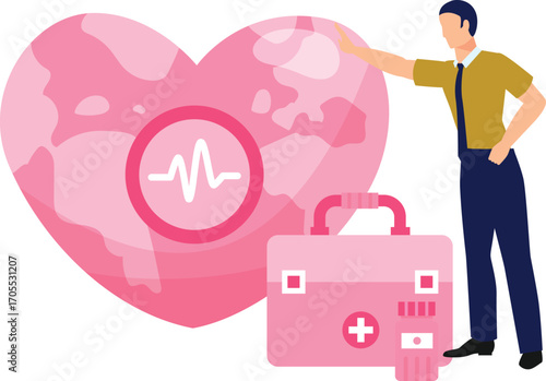 Boy introducing world hypertension day