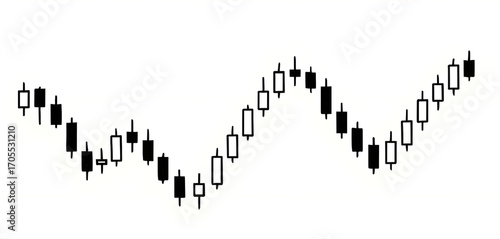 Stock market candlestick chart pattern illustration
