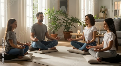 Family Meditation Togetherness